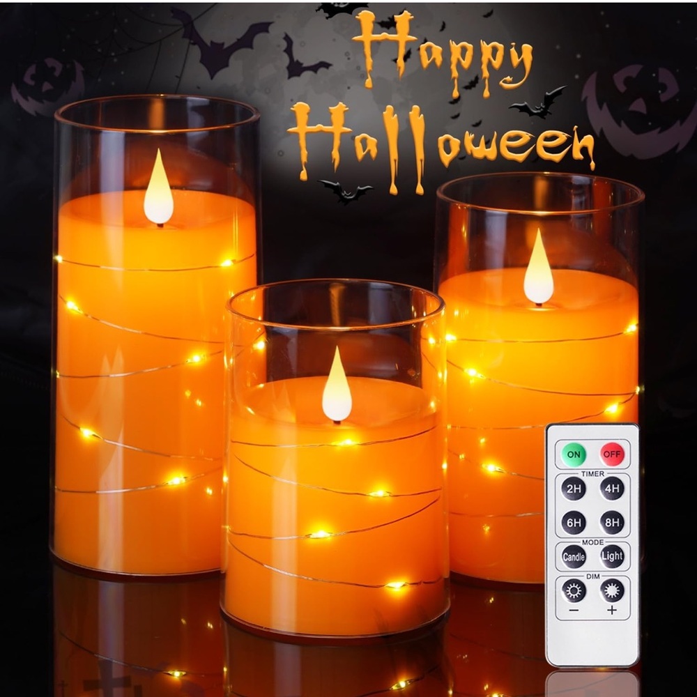 New in box. LED battery operated candles with remote